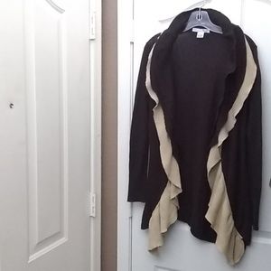 FINAL MARKDOWN Rxb ruffle front cardigan medium